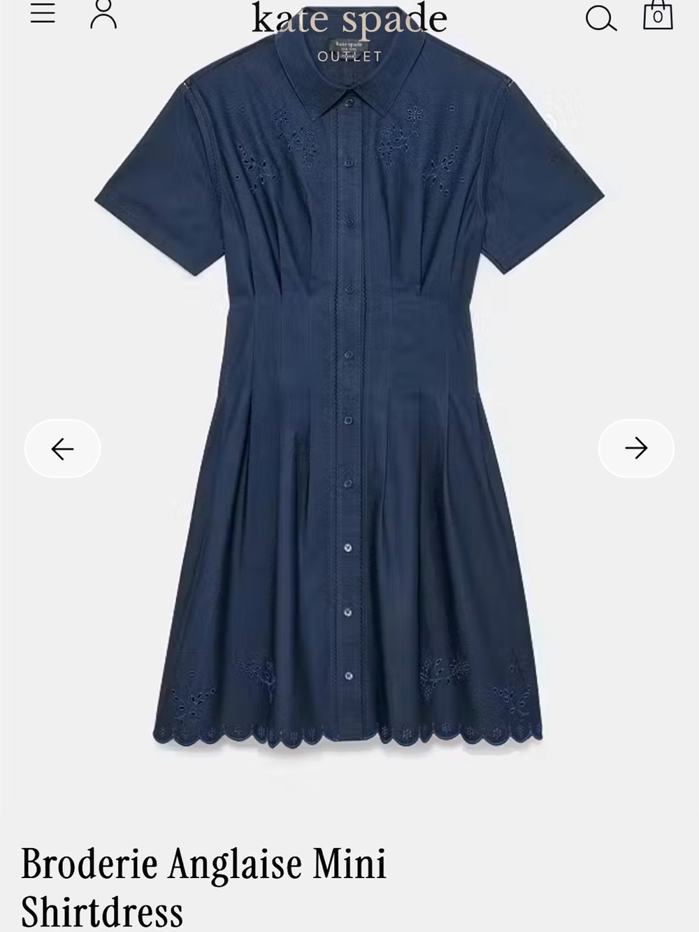 Kate Spade - Broderie Anglaise Mini Shirtdress